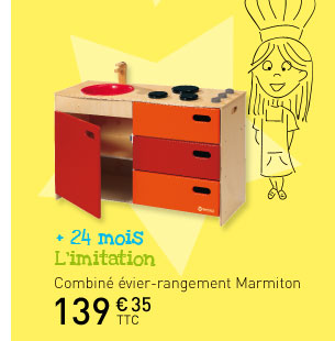 + 24 mois : L'imitation - Combiné évier-rangement Marmiton - 139,35€ TTC