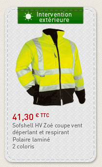 Intervention ext&eacute;rieure : Coupe-vent d&eacute;perlant et respirant &agrave; 41,30 &euro; TTC