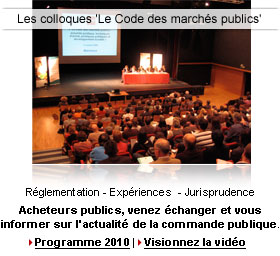 Colloques sur le Code des marchés publics