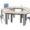 Table Comps 130 x 65 gris nimbus - chant PVC - par 2