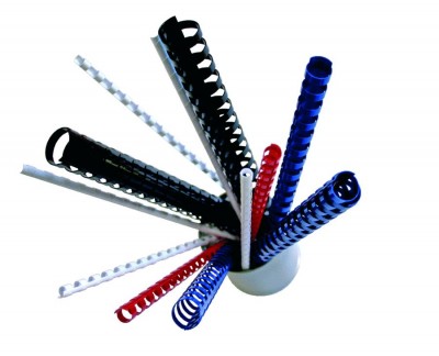 Peigne à relier plastique 16 mm Fellowes - Capacité 120 feuilles - Blanc, Bleu ou Noir