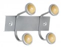 Patère double 302 à fixer gris métal