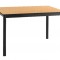 Table Artense+  180 x 80 cm plateau alu cendré et piétement gris alu, chants surmoulés gris