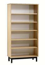 Bibliothèque haute BIP BOP - beige - 90 cm Piétement époxy gris alu