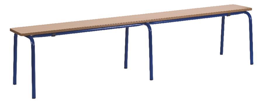 Le banc Lam MDF Taille 6 -  l.200 cm - Piétement Rouge Orient