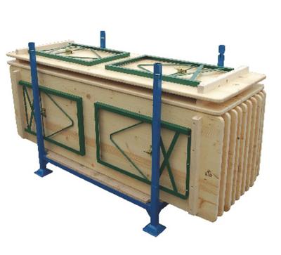 Chariot de stockage pour tables et bancs pliants d'extérieur