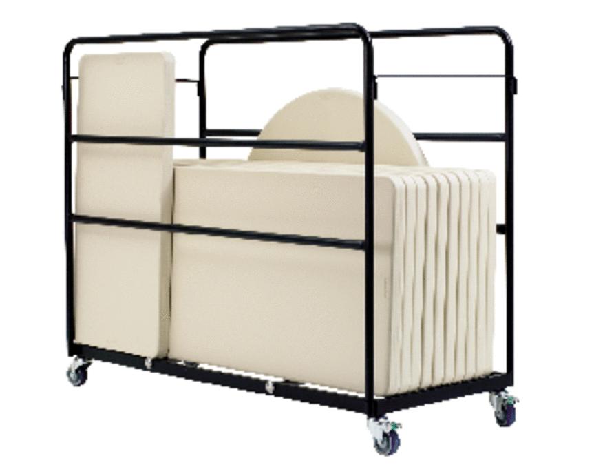 Chariot de transport pour tables et bancs pliants d'extérieur
