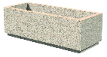 Jardinière béton rectangulaire. 175 litres