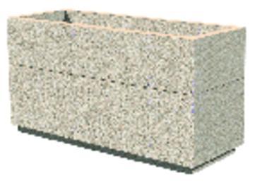 Réhausse béton pour jardinière rectangulaire. 
