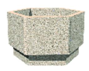 Réhausse béton pour jardinière héxagonale