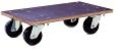 Plateau roulant - plateau bois - charge 350 kg - 600x400 - bois antidérapant - 4 roues caoutchouc pivotantes -
