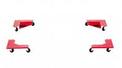 Coins roulants acier - charge 400 kg - 3 roulettes pivotantes non tachantes - Lot de 4