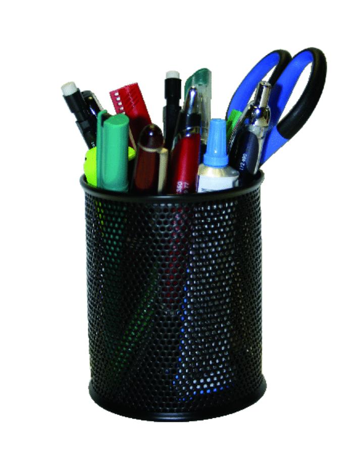 Pot à crayons en métal perforé - Progress - Noir
