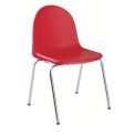 Chaise 4 pieds AMIGO - coque polypropylène au choix - piétement chrome - empilable - par 4