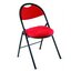 Chaise pliante MAITENA tissu piétement époxy - Lot de 2