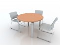 Table de réunion ronde 4 places EPURE