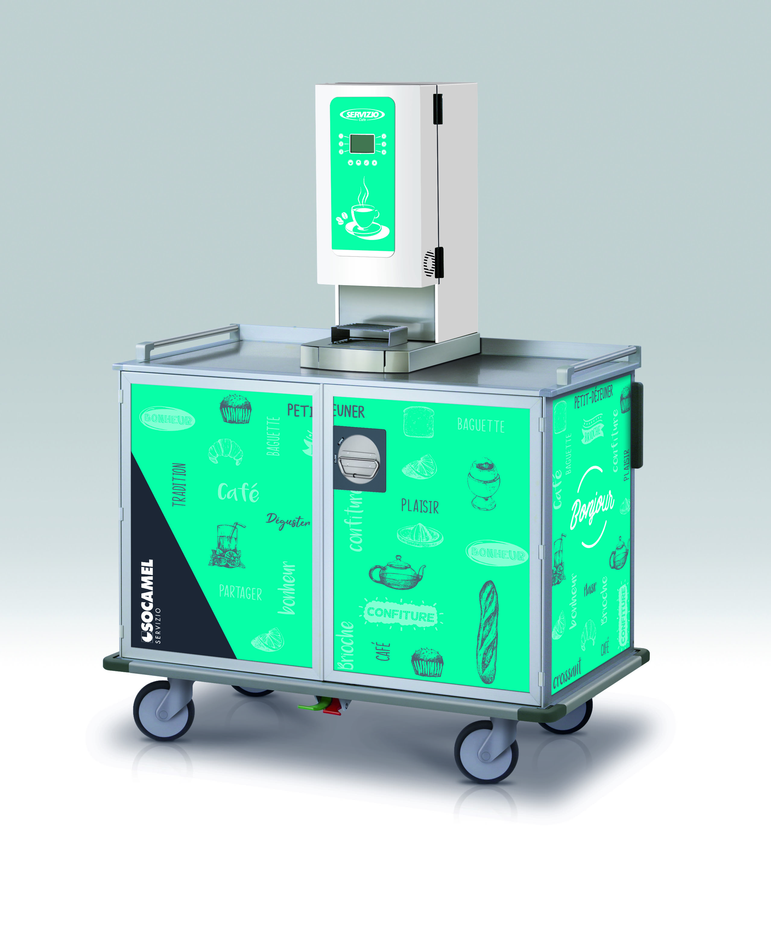 Chariot De Distribution Des Repas En Ehpad