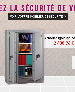 Armoire ignifuge papier 350L - 2438,96€ HT 