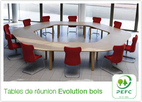 Tables de réunion Evolution bois