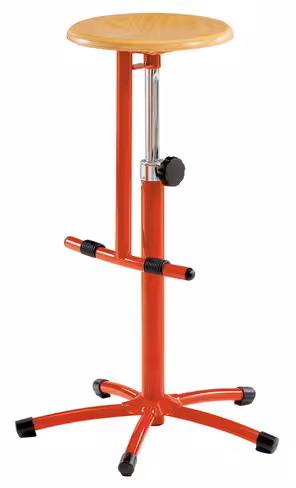 Tabouret Araxe avec repose-pied - réglage manuel de 52 à 70 cm - lot de 2