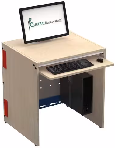 Table informatique Ergo 609 - 70 x 60 cm - élément de départ - écran posé - 2 pieds panneaux - taille 6