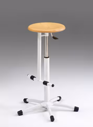 Tabouret Araxe avec repose-pied - réglage par vérin à gaz de 52 à 70 cm - lot de 2