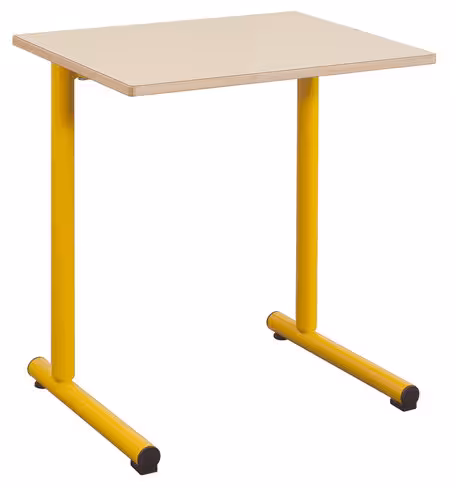 Table Polya 70x50 cm T6 - beige Pyla/jaune ducat - chanst alaisés bois - piétement jaune ducat - par 2