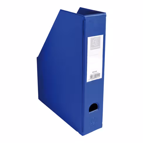 Porte-revues pliable A4 - dos 7 cm - PVC 20/100e - bleu