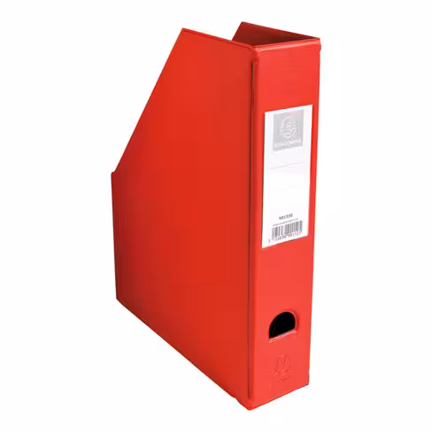 Porte-revues pliable A4 - dos 7 cm - PVC 20/100e - rouge