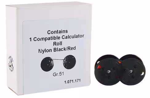 Bibobine nylon Stock 35 GR51 - noir/rouge - 1 boite de 6