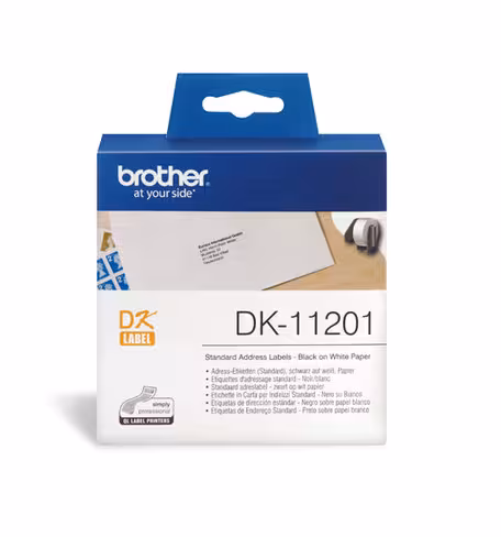 Etiquette Brother - 29 x 90 mm - blanc - lot de 400