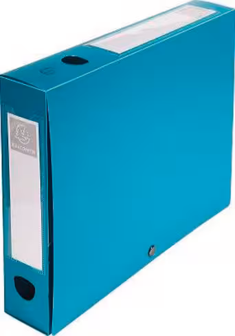 Boîte de classement Exacompta - dos 6 cm - polypropylène - vert lagon