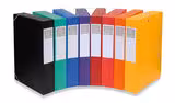 Boîte de classement A4 Cartobox - dos 6 cm - carte lustrée - livré à plat - coloris assortis - lot de 10
