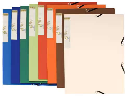 Chemise A4 3 rabats à élastique Forever - carte recyclée - 380 g/m2- coloris assortis - lot de 25