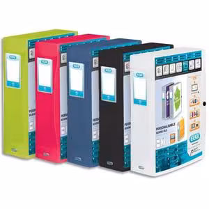 Boîte de classement Elba Polyvision - dos 8 cm - 24 x 32 cm - polypropylène opaque - coloris assortis - lot de 8