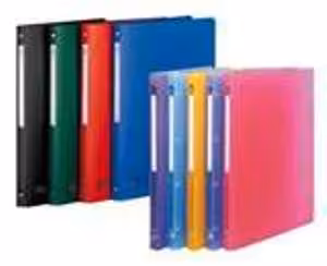 Classeur polypropylène A4 - 4 anneaux - dos 2 cm - bleu