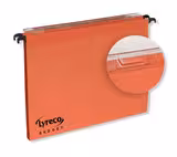 Dossier suspendu pour tiroir Lyreco - fond 15 mm - orange - lot de 25
