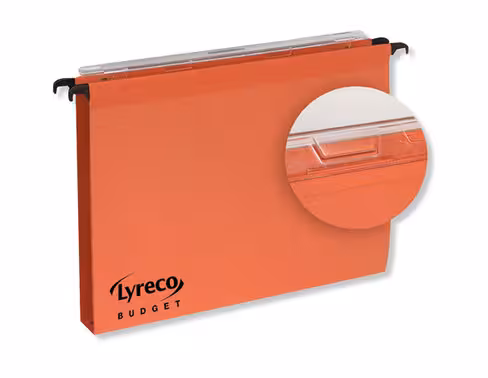 Dossier suspendu pour tiroir Lyreco - fond 30 mm - orange - lot de 25