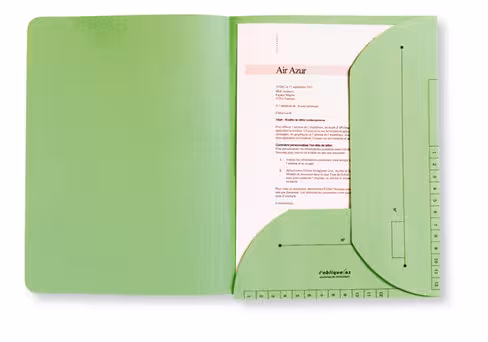 Sous-dossier 2 rabats Oxford - kraft - vert - lot de 25