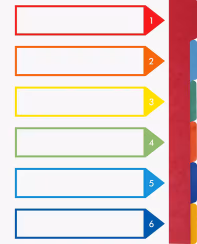 Intercalaire A4+ Exacompta - carte lustrée 5/10e - 6 touches