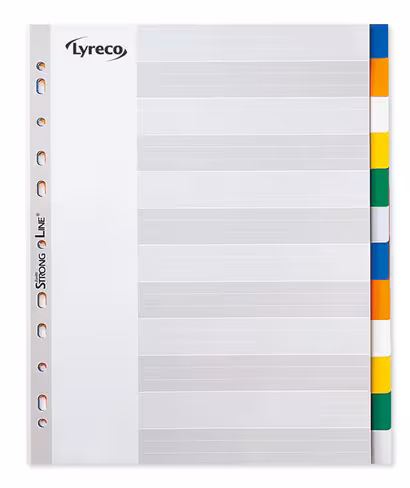 Intercalaire A4+ Lyreco - polypropylène 12/100e - 12 touches