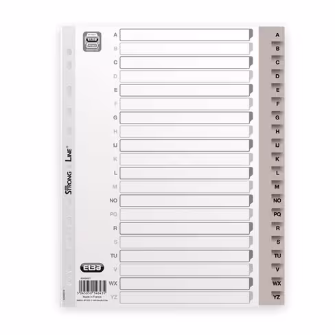 Intercalaire A4+ Elba - polypropylène 12/100e - touches A à Z