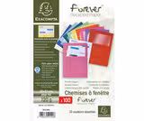 Chemise A4 à fenêtre Forever - coloris assortis - lot de 100