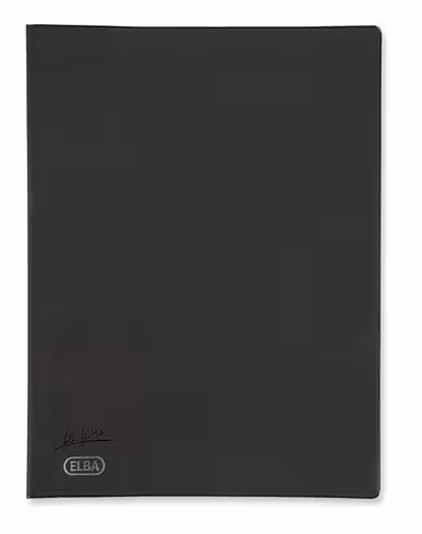 Reliure souple Elba le lutin - 10 pochettes - 20 vues - PVC opaque noir