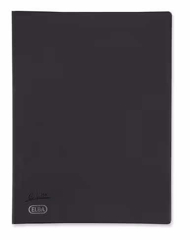 Reliure souple Elba le lutin - 20 pochettes - 40 vues - PVC opaque noir