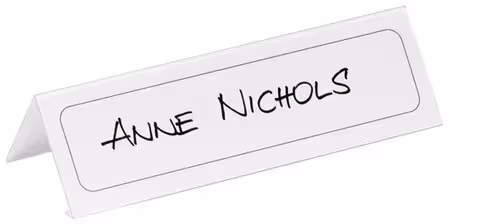 Chevalet porte-nom - 6,1 x 21 cm - lot de 10