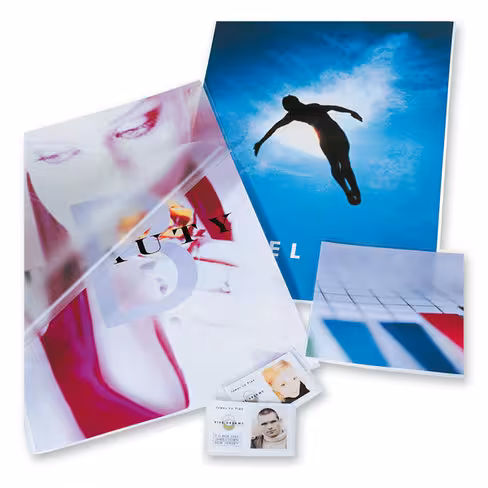 Pochette pour plastification à chaud Lyreco - 54 x 86 mm - 250 µ - lot de 100