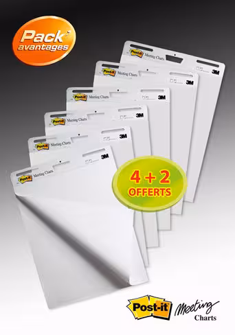 Meetings chart post-it - lot de 6