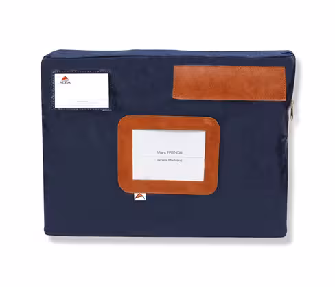 Sacoche navette à soufflet Alba - 300 x 420 x 50 mm - bleu