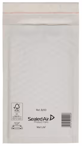 Pochette matelassée Mail Lite - bulles d'air antichocs - 120 x 210 mm - 90 g - blanc lot de 100
